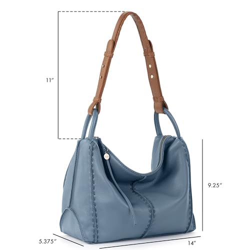 The Sak Los Feliz Genuine Leather Hobo Shoulder Bag - Stylish & Lined Purse for Women, Perfect for Work, Travel & Everyday Use