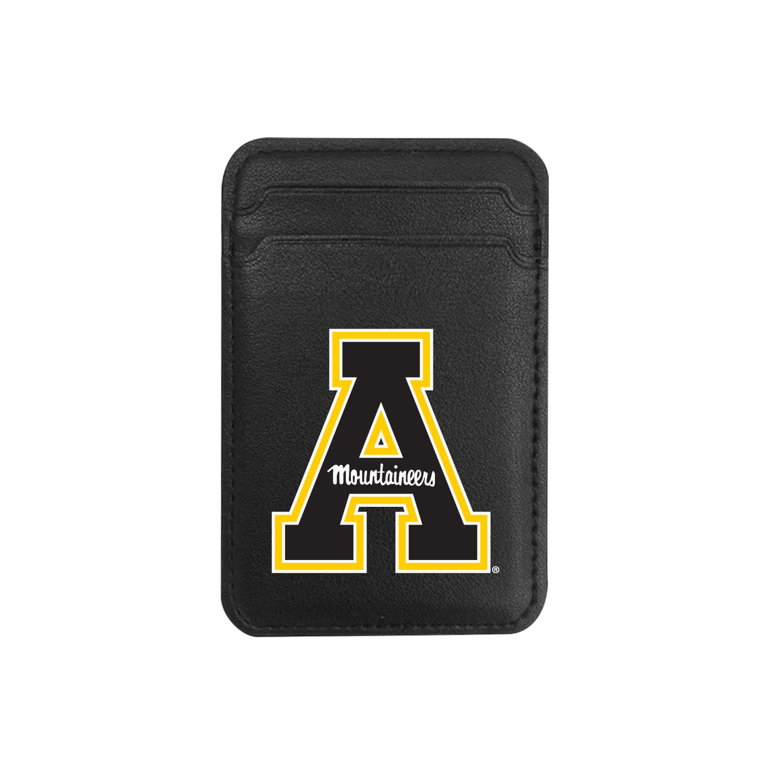 OTM Essentials Appalachian State University Faux Leather Phone Wallet Sleeve - Slim Magnetic Case Compatible with MagSafe Devices | Perfect for Students, Travel & Everyday Use (iPhone 12/13/14 Pro Max)