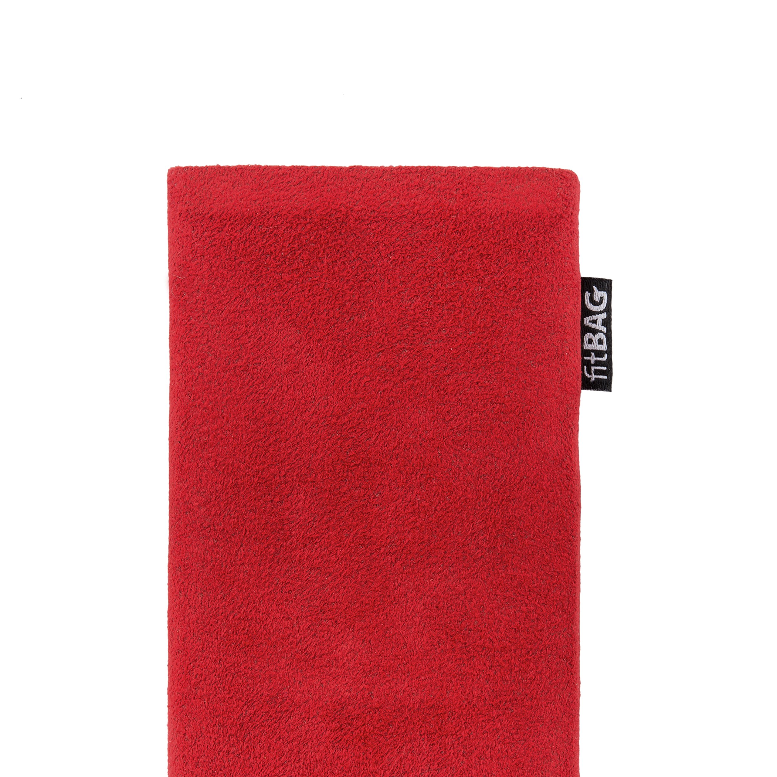 Premium Custom Tailored Red Sleeve for F(x)tec Pro1 Smartphone | German-Made Genuine Alcantara Case with Microfiber Lining | Perfect for Display Cleaning & Everyday Protection | Ideal for Business Professionals & Tech Enthusiasts