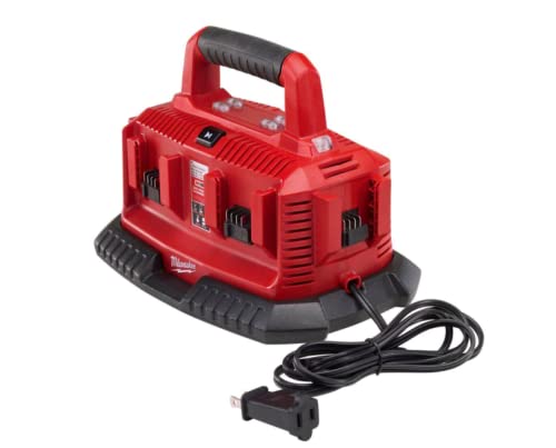 Milwaukee M18 Six Pack Sequential Charger - Fast & Efficient Battery Charging for Power Tools - Perfect for Construction, DIY Projects & Professional Use