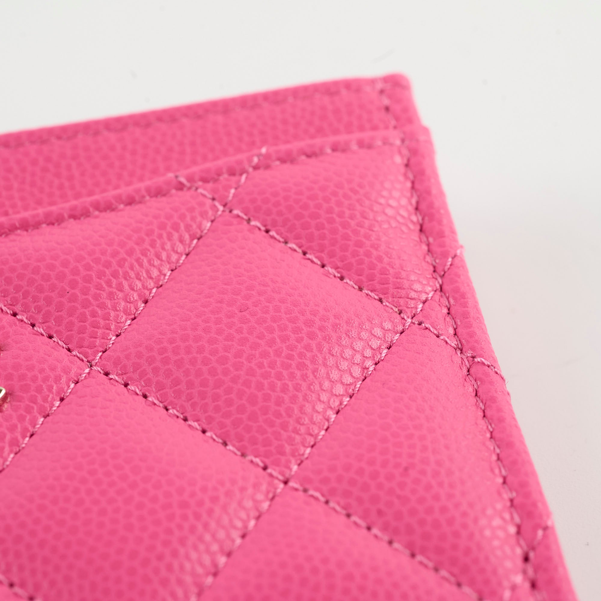Chanel Quilted Lambskin Card Holder in Hot Pink - Luxury Compact Wallet for Credit Cards & ID - Perfect for Everyday Use & Travel