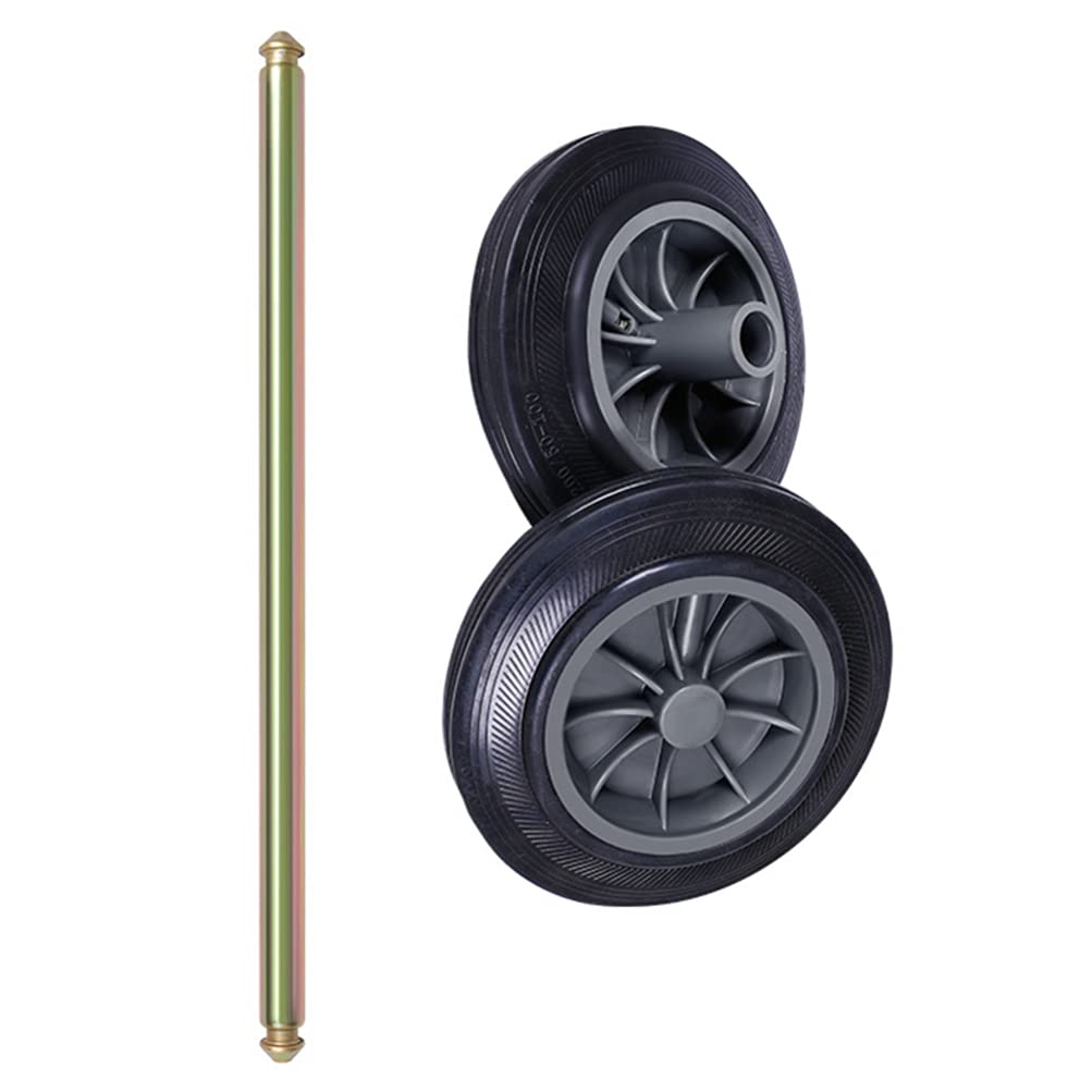 Heavy Duty Rubber Trash Can Wheels - 4 Pack Hollow Shaft Casters for Kitchen & Outdoor Garbage Cans | Durable Replacement Wheels for Smooth Mobility in Home, Office & Commercial Use
