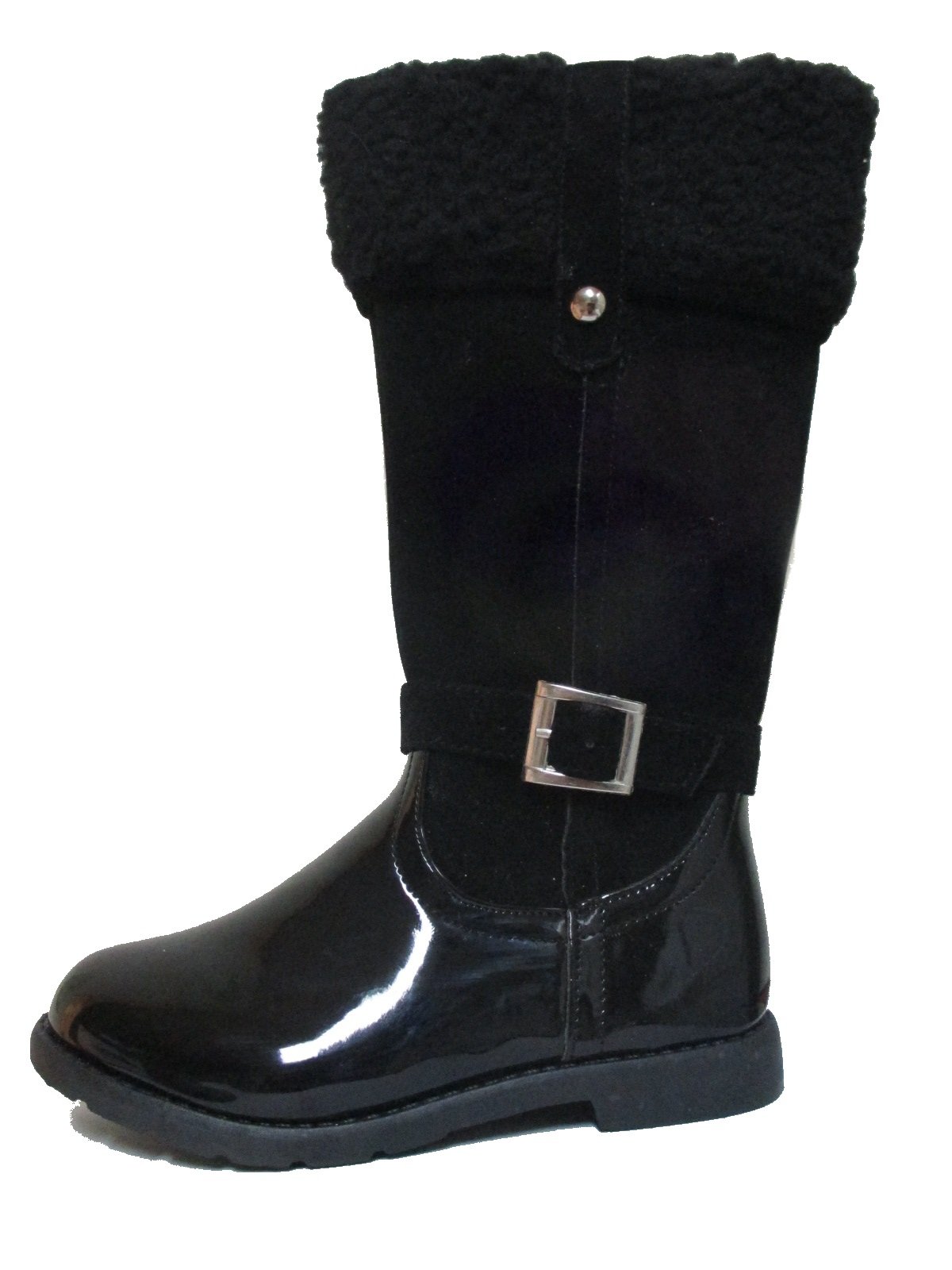 Cloe™ Girls Winter Rider Boots - Waterproof Patent Leather & Suede Fashion Booties for Cold Weather, Snow, School & Outdoor Play