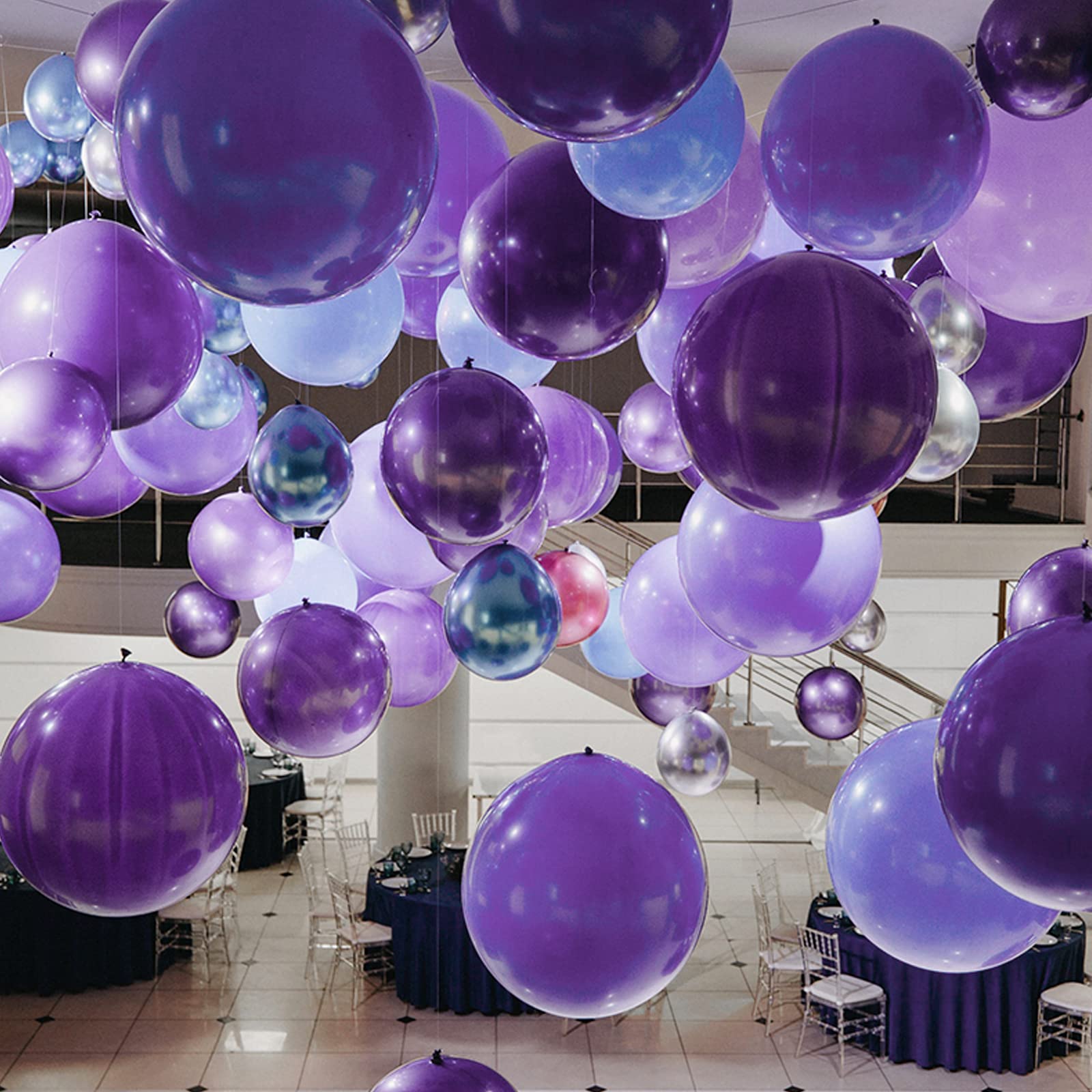 PartyWoo 36 Inch Large Lavender Balloons (4-Pack) - Light Purple Balloons for Balloon Garland, Arch, Wedding Decor, Baby Shower | Perfect for Birthday Parties, Bridal Showers & Anniversary Celebrations