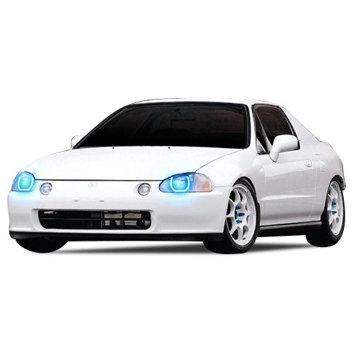 Flashtech LED RGB Multi-Color Halo Ring Headlight Kit with ColorFuse Technology - Bluetooth & RF Remote Control, APP Compatible for Honda Del Sol 1994-1997 | Upgrade Car Lighting for Night Driving & Custom Styling