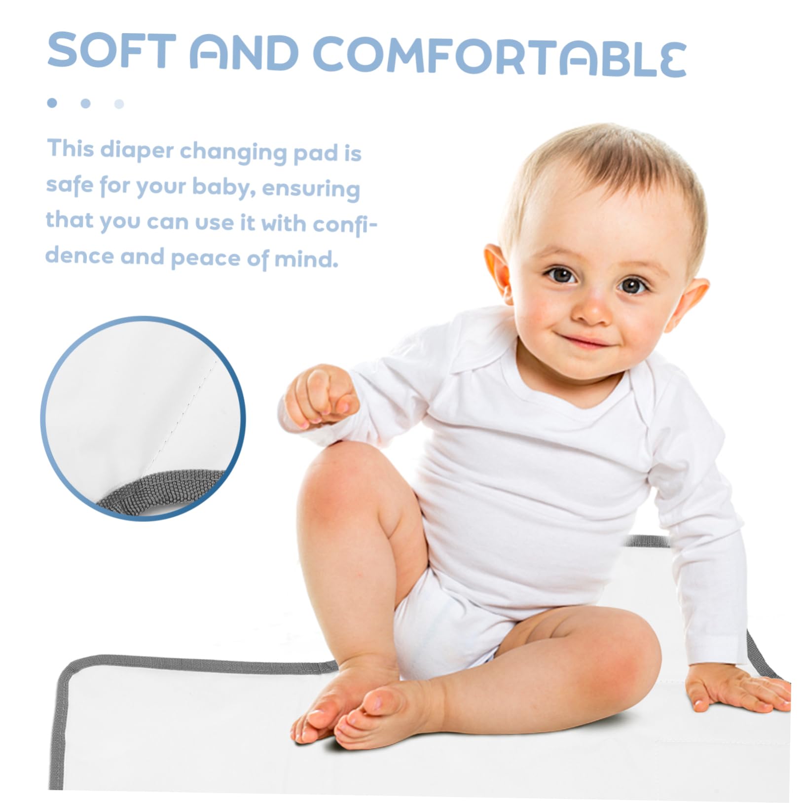 IWOWHERO Waterproof Diaper Changing Pad for Newborns & Babies - Soft Portable Changing Mat for Nursery, Travel & On-the-Go Diaper Changes - Perfect for Home, Daycare & Hospital Use