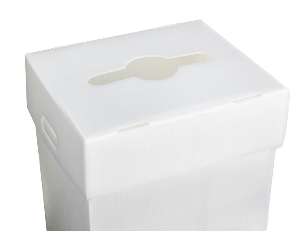 **44 Gallon Collapsible Outdoor Trash Can & Recycling Bin - Translucent HDPE Pop-Up Receptacle (20.25