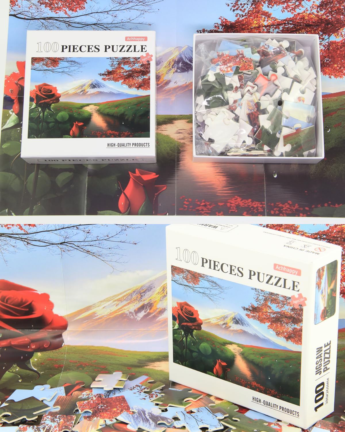 100 Piece Jigsaw Puzzle for Adults & Kids - Fun & Challenging 100-Piece Puzzle Set (D0002) - Perfect for Family Game Night, Classroom Activities & Stress Relief
