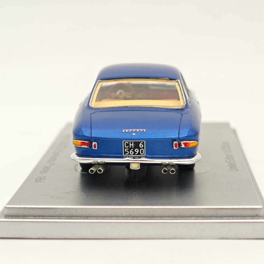 1:43 ESVAL MODEL Ferrari 330 GT 2+2 Berlinetta 1964 Blue Resin Diecast Car - Collectible Vintage Ferrari Model for Display, Gifts & Car Enthusiasts