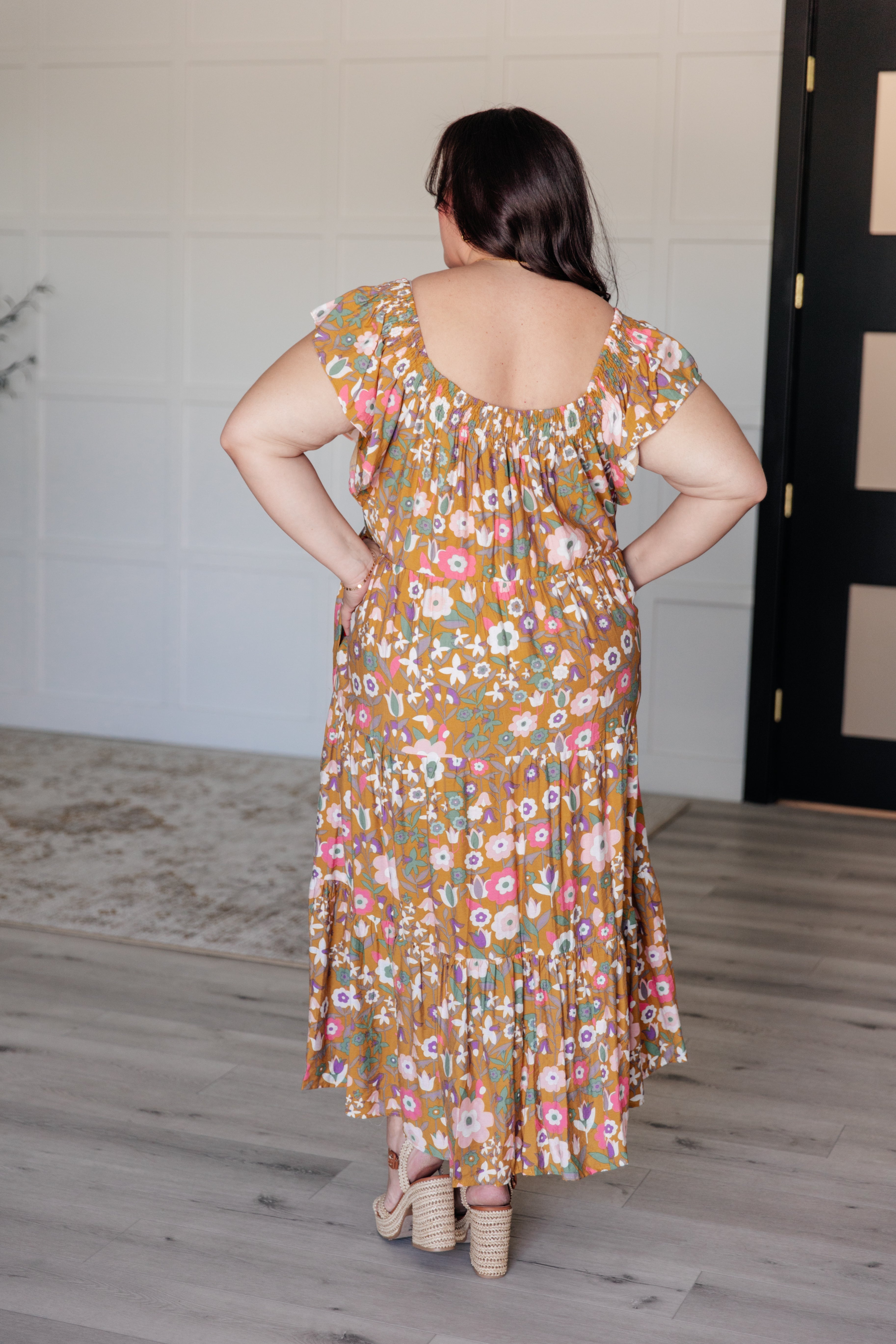 Flutter Sleeve Dress for Women - Elegant Flowy Summer Dress with Feminine Ruffle Sleeves | Perfect for Beach Vacations, Date Nights & Outdoor Weddings
