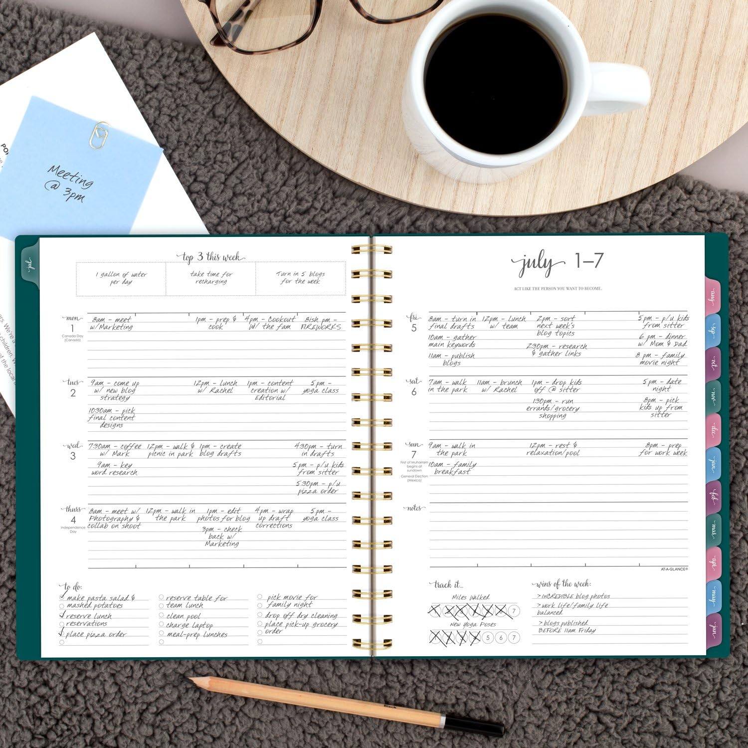 AT-A-GLANCE 2024-2025 Academic Planner - Weekly & Monthly Calendar, 7