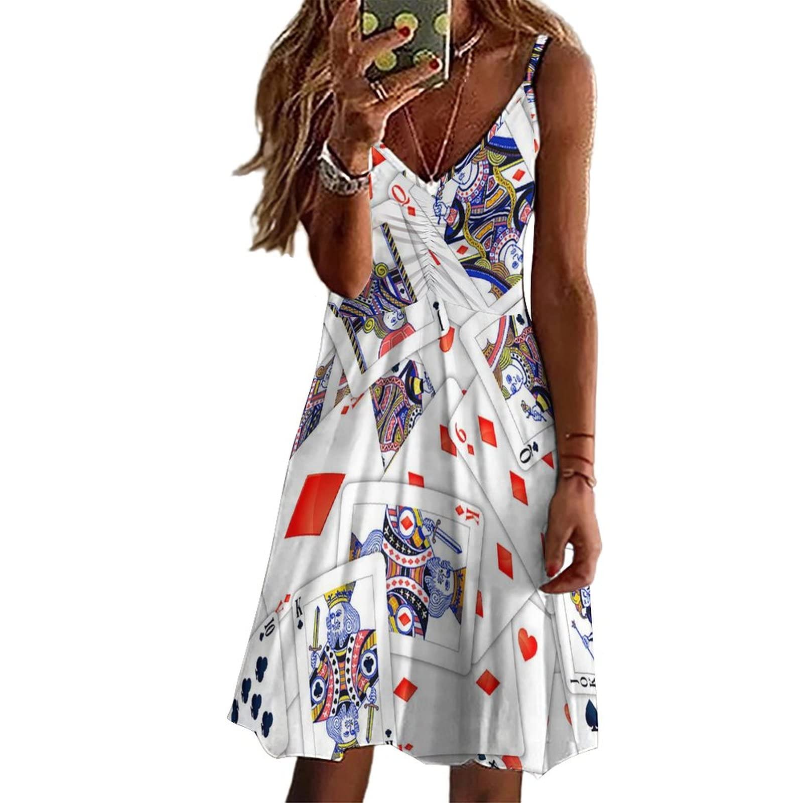 Women's Summer Sleeveless Maxi Dress with High Slit - Flowy Beach Cover Up for Vacation, Pool Party & Boho Outfit