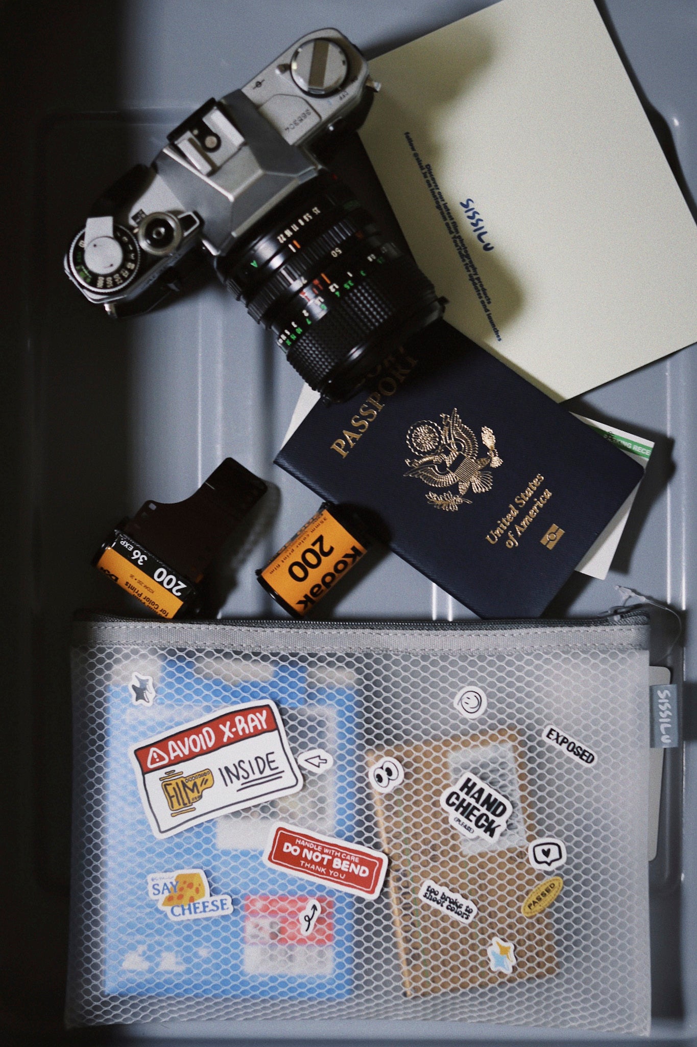 Sissi Lu Non-X-Ray Film Pouch - Waterproof & Lightproof Storage for Undeveloped Camera Films - Perfect for Travel, Photography & Airport Security