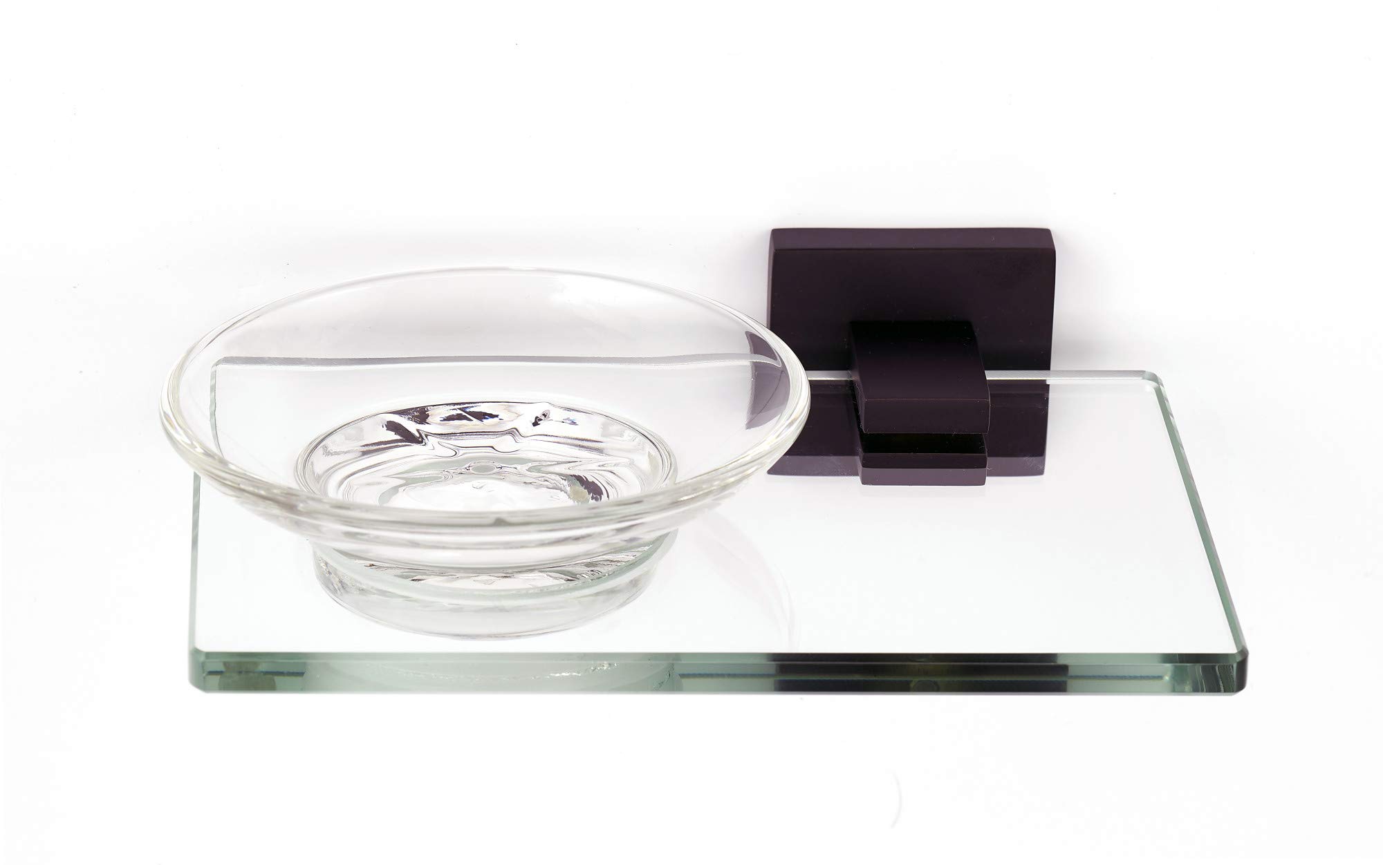 A8430-MB Contemporary II Soap Dish - Modern Ceramic Bathroom Soap Holder for Sink, Countertop, and Shower - Perfect for Home, Hotel, and Spa Decor