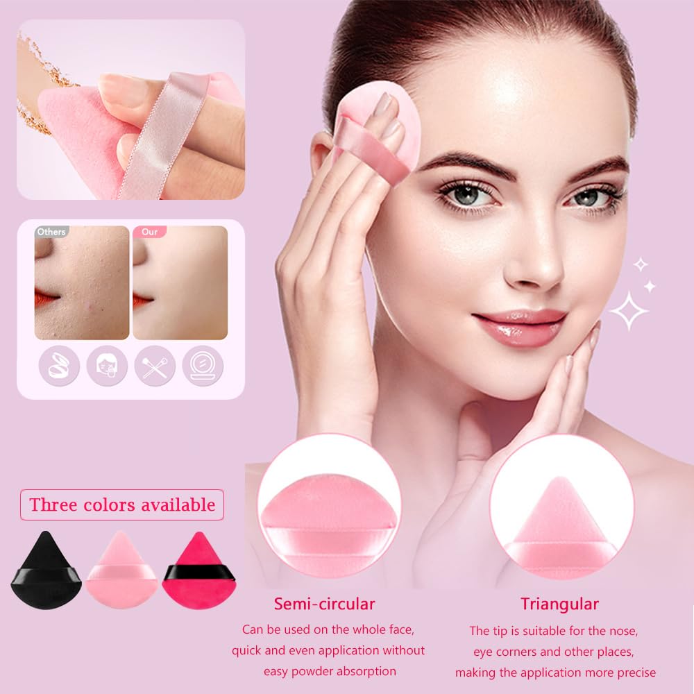 16pcs Professional Makeup Brush Set with Foundation Brush, Powder Puff & Blending Sponges - Liquid, Cream & Powder Cosmetic Tools - Washable & Reusable Makeup Kit for Daily Beauty Routine & Professional Makeup Application