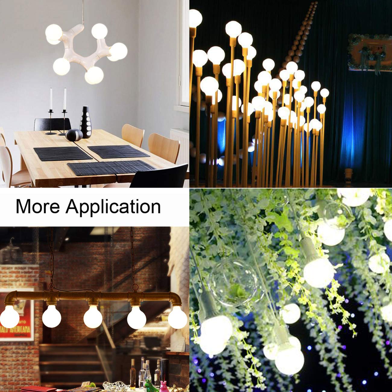Hansang G25 LED Vanity Light Bulb 5W (60W Equivalent) 2700K Soft White, Decorative Globe Bulbs, E26 Base, 500LM - Perfect for Bathroom Vanity, Makeup Mirror, Dressing Room & Bedroom Lighting (Non-Dimmable, 4 Pack)