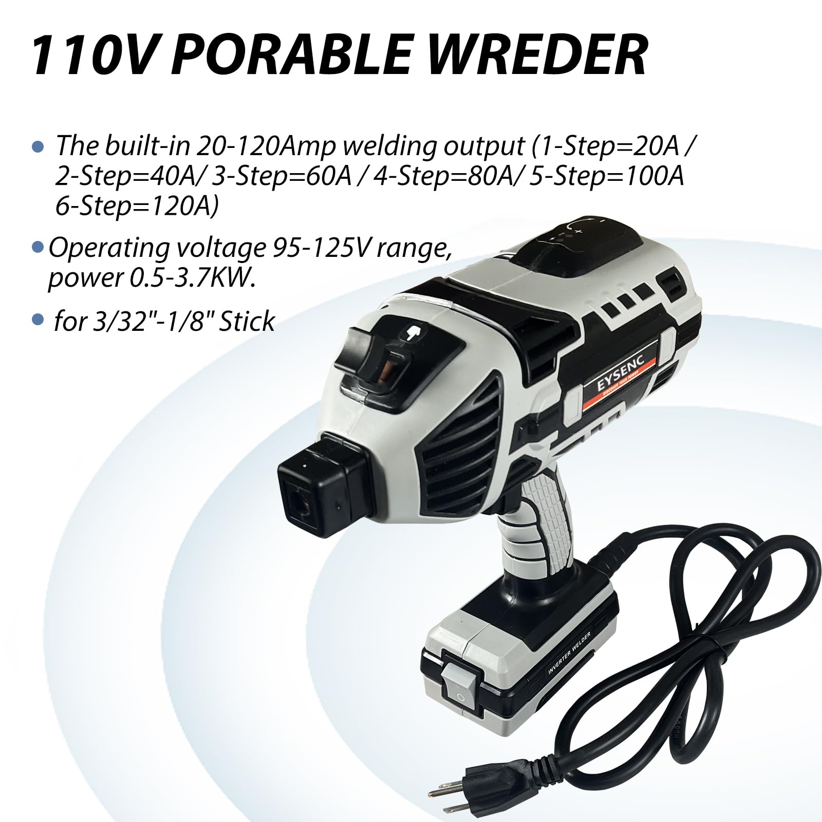 Portable IGBT ARC Welder Machine - 110V Stick Welder for 3/32