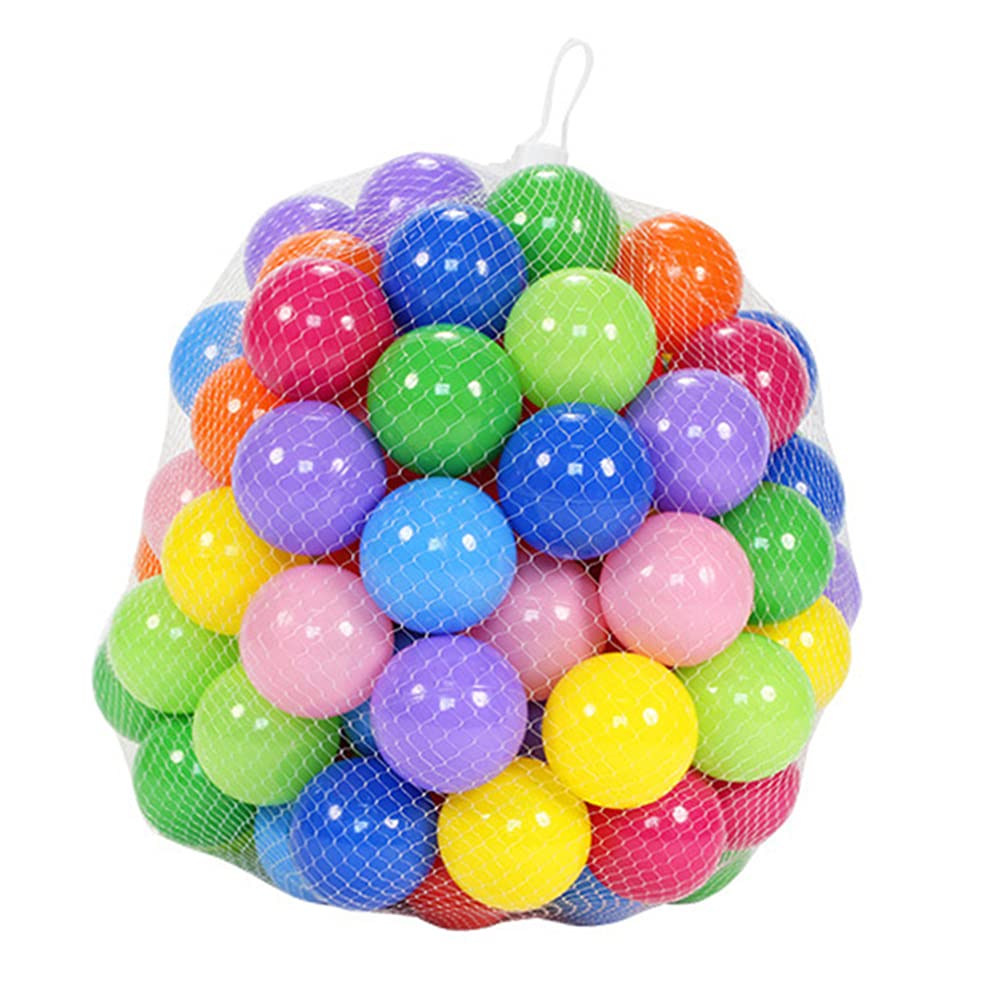 50pcs Non-Toxic Crush Proof Play Balls - Safe Ocean Ball Pit Toys for Kids, Colorful BPA-Free Plastic Balls with Reusable Mesh Storage Bag - Perfect for Indoor Playrooms, Birthday Parties & Sensory Play
