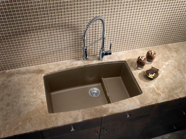 Blanco Performa Cascade Single Bowl SILGRANIT Kitchen Sink - Durable Stain-Resistant Undermount Sink for Modern Kitchens | Perfect for Food Prep, Dishwashing & Entertaining