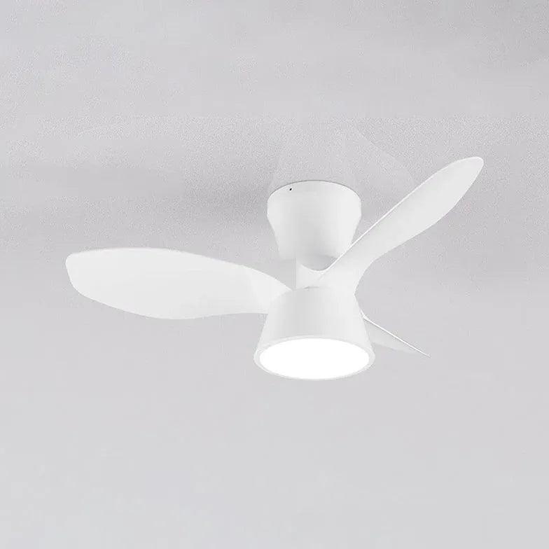 Modern Minimalist Ceiling Fan with LED Light - Quiet Energy Efficient Bladeless Design for Bedroom, Living Room & Office