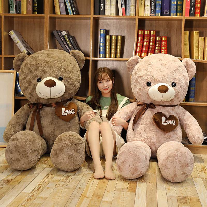 3ft Giant Fuzzy Brown Life Size Teddy Bear - Soft and Cuddly Stuffed Animal for Kids, Adults, and Home Decor | Perfect for Gifts, Nursery, Bedroom, and Living Room
