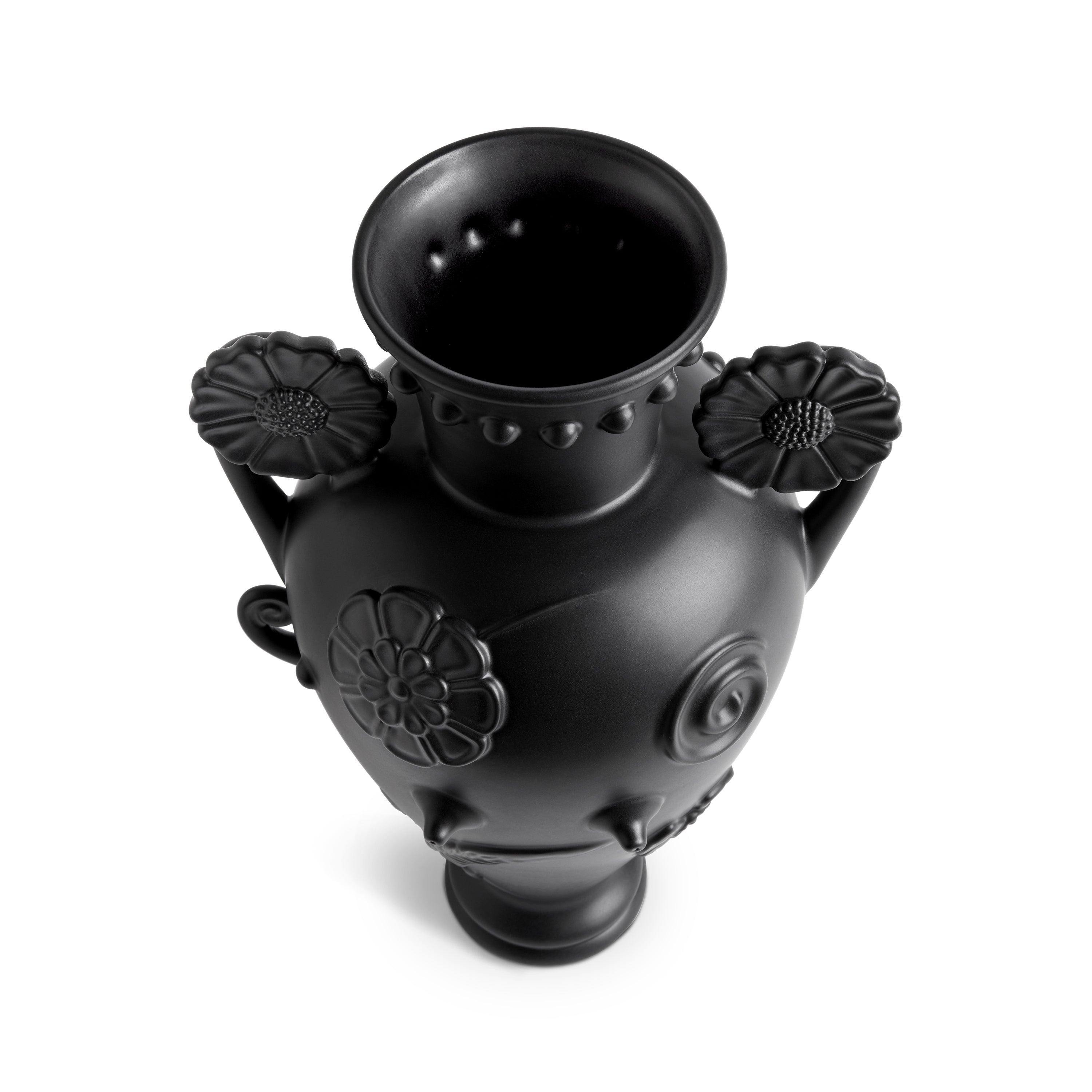 Pantheon Persephone Vase - Elegant Black Ceramic Vase for Home Decor, Wedding Centerpieces & Luxury Gifts