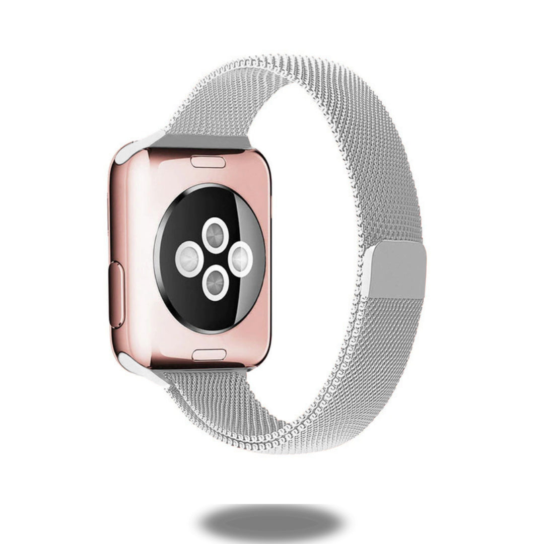 Slim Milanese Magnetic Loop Stainless Steel Watch Band - Elegant & Adjustable for Apple Watch, Fitbit, Samsung Galaxy - Perfect for Workouts, Office & Daily Wear
