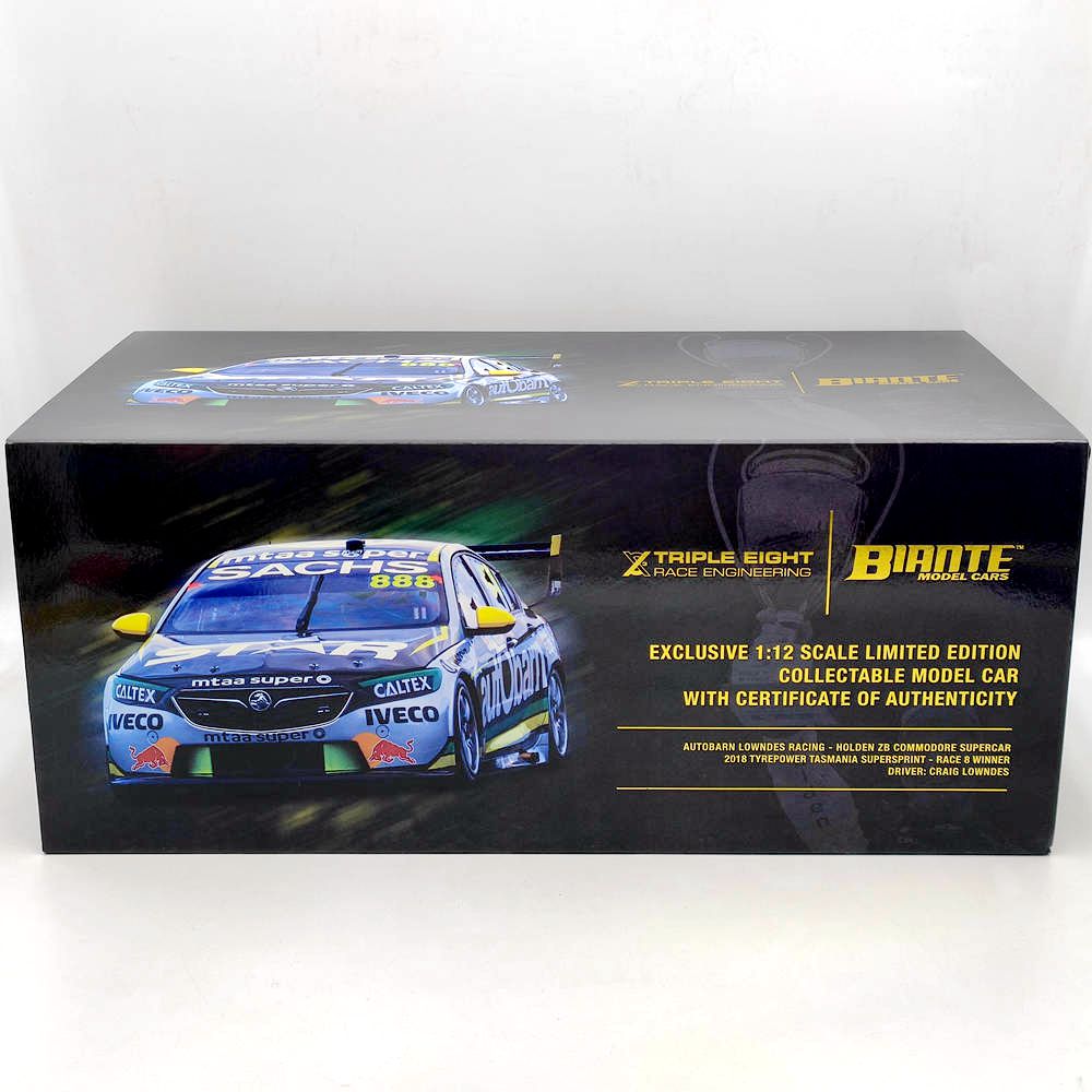 1/12 Scale Holden ZB Commodore 2018 Tyrepower Tasmania Winner #888 Resin Model Car - Collectible Toy Gift for Car Enthusiasts - Perfect for Display, Racing Fans, and Gifts