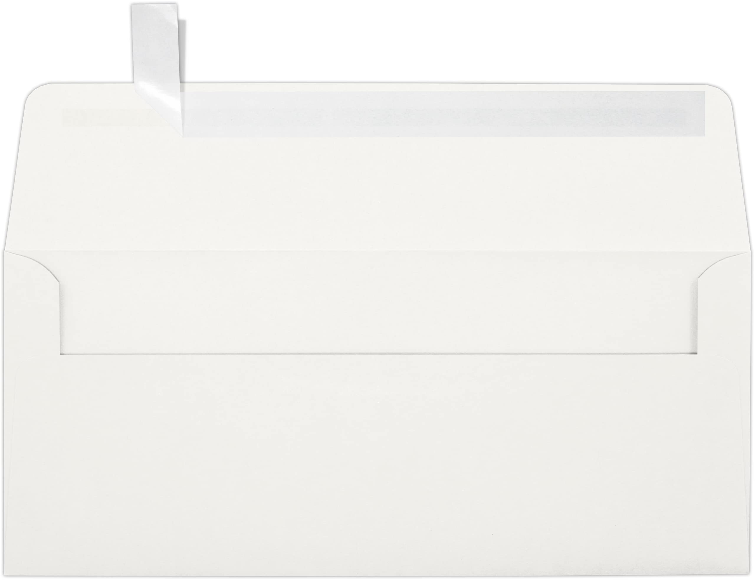 Premium #10 Square Flap Envelopes - 80 lb. 100% Cotton Natural White - 1000 Pack (4 1/8