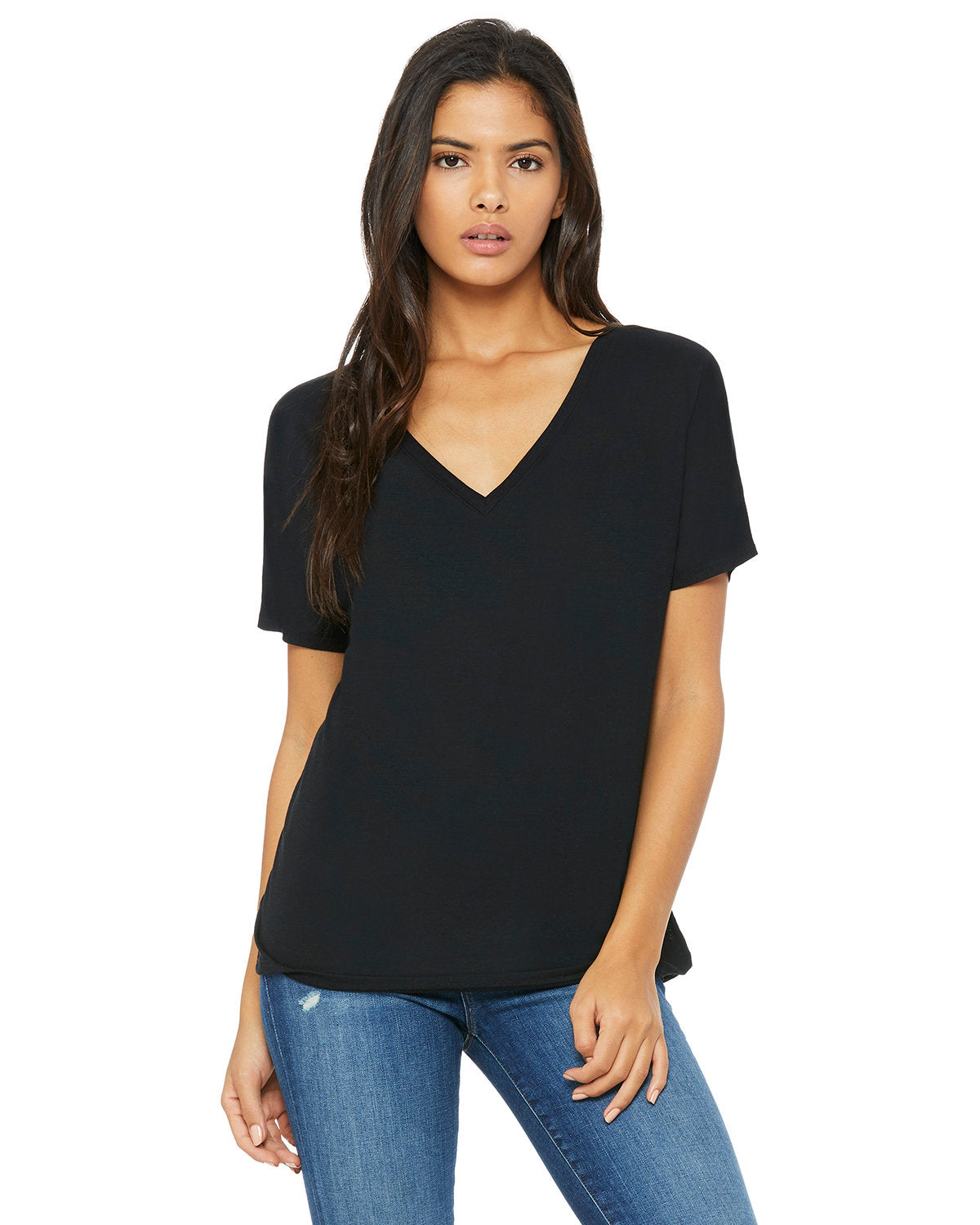 Bella + Canvas 8815 Women's Slouchy V-Neck T-Shirt - Soft & Comfortable Casual Tee for Everyday Wear, Lounge, and Outfits