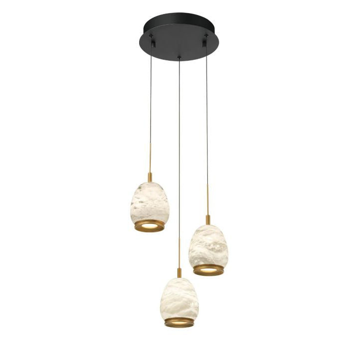 Leemy Modern Round LED Pendant Light - Energy Efficient Hanging Ceiling Lamp for Kitchen Island, Dining Room & Bedroom Lighting