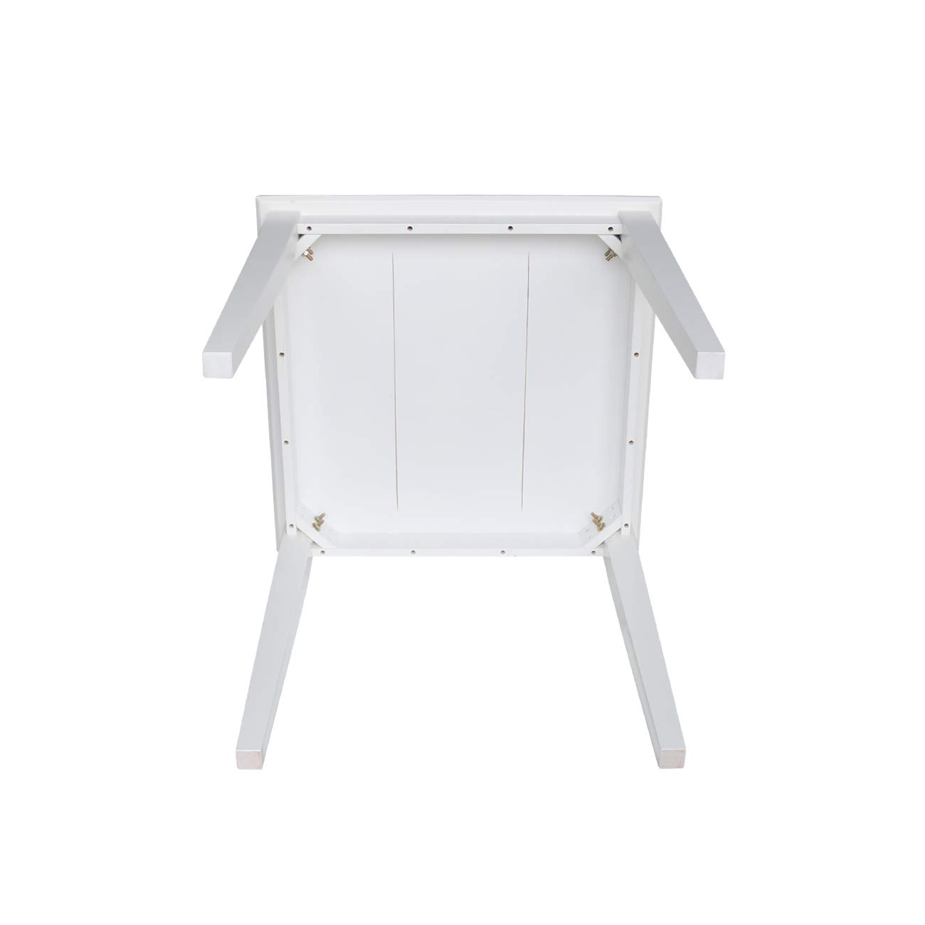 Solid Wood Dining Table with White Finish - International Concepts - Perfect for Kitchen, Dining Room, and Small Space Homes