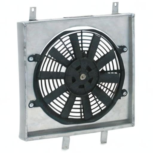 Mishimoto MMFS-CIV-92 Performance Aluminum Fan Shroud for 1992-2000 Honda Civic - Silver | High-Efficiency Cooling System Upgrade | Perfect for Street Racing & Daily Driving