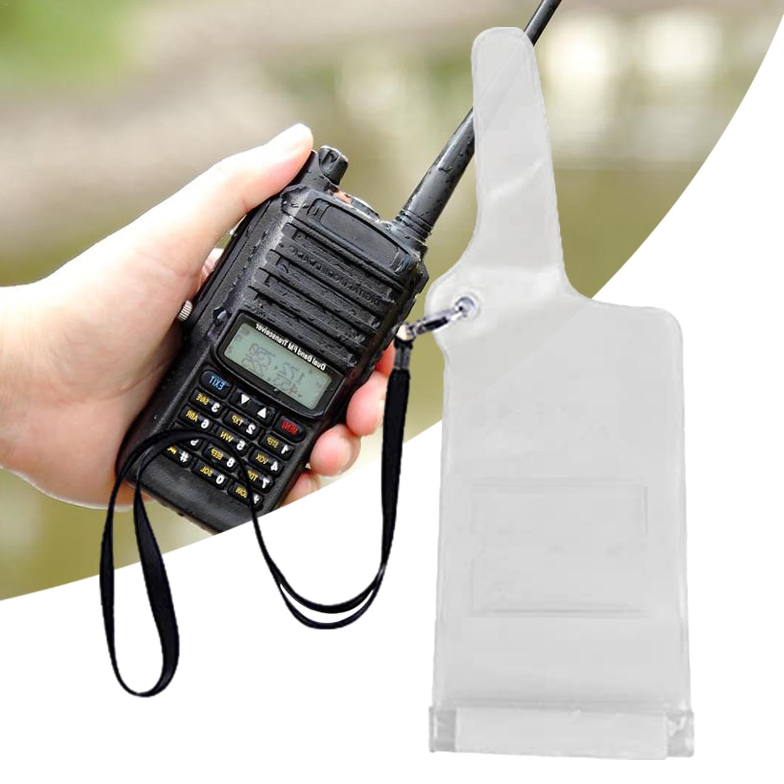 Waterproof Walkie Talkie Case - Heavy Duty Two Way Radio Rainproof Bag with Lanyard Strap | Weatherproof Radio Enclosure & Carry Holster for Outdoor, Construction, Hiking, Camping and Emergency Use