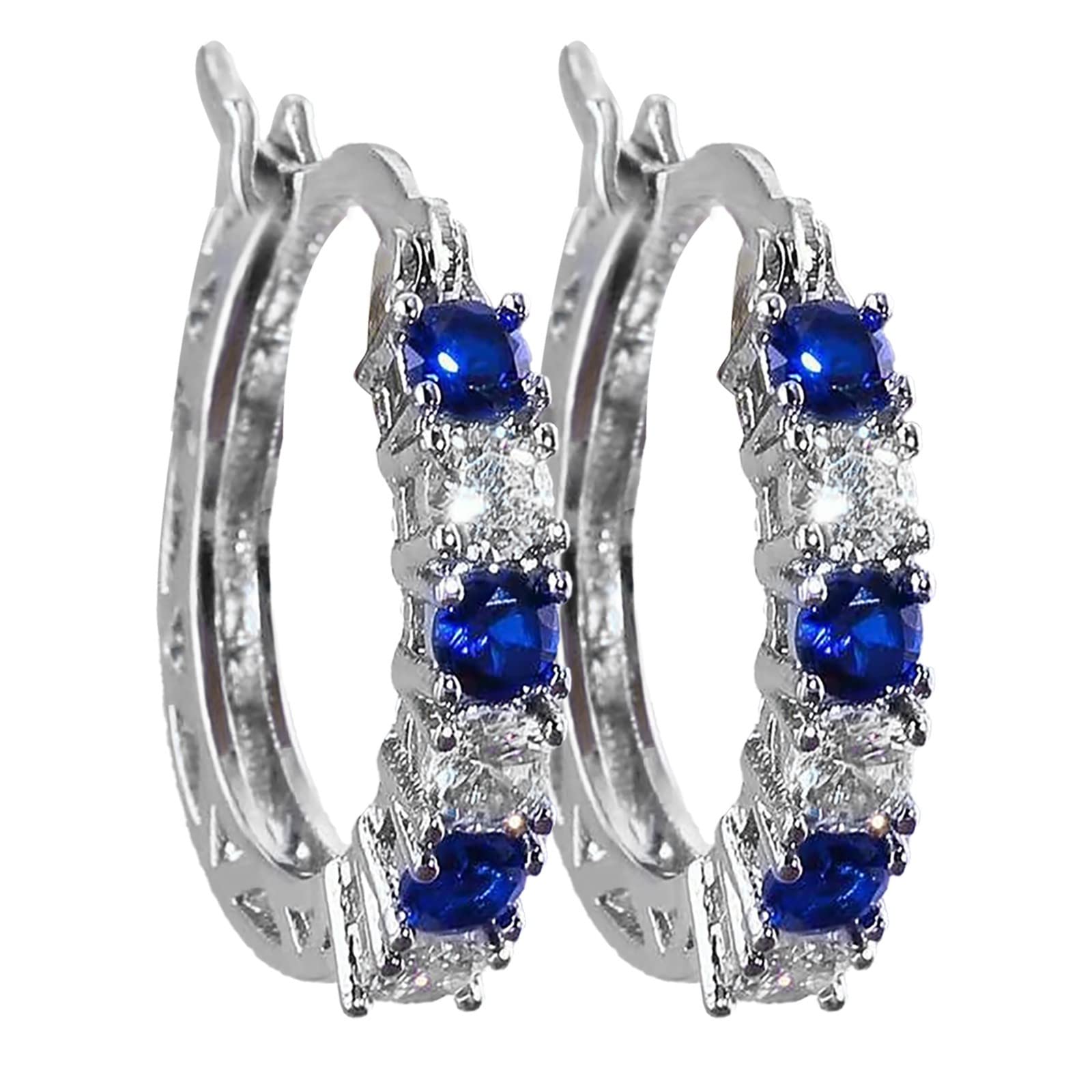 Simply Whispers Hypoallergenic Zircon Earrings for Sensitive Ears | Trendy European & American Style Colorful Crystal Studs | Fashion Jewelry Gift for Women & Men | Perfect for Parties, Weddings & Daily Wear