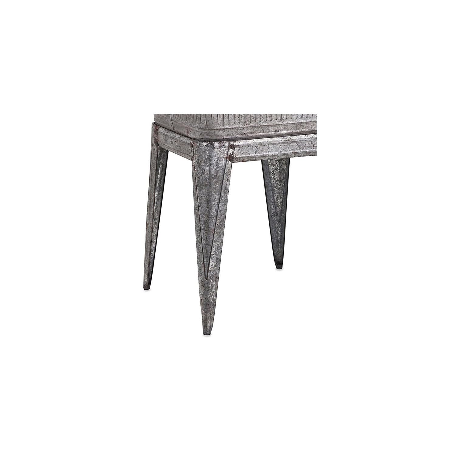 Rustic Galvanized Metal Tub with Angled Legs - 32