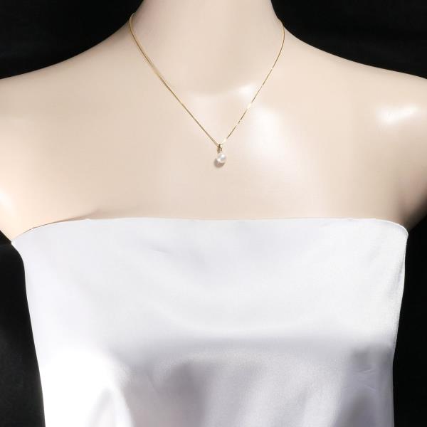 18K Yellow Gold Pearl Necklace for Women - Elegant Luxury Jewelry Gift for Brides, Anniversary & Special Occasions
