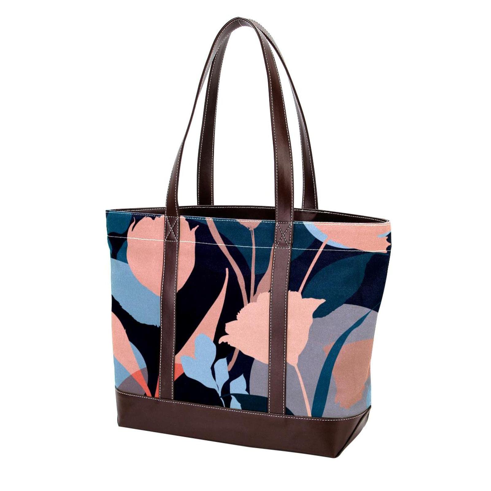 Giraffe Unicorn Tote Bags for Women - Large Leather Canvas Shoulder Bag Purse with Top Handle, Satchel Hobo Bag for Work, Travel & Shopping