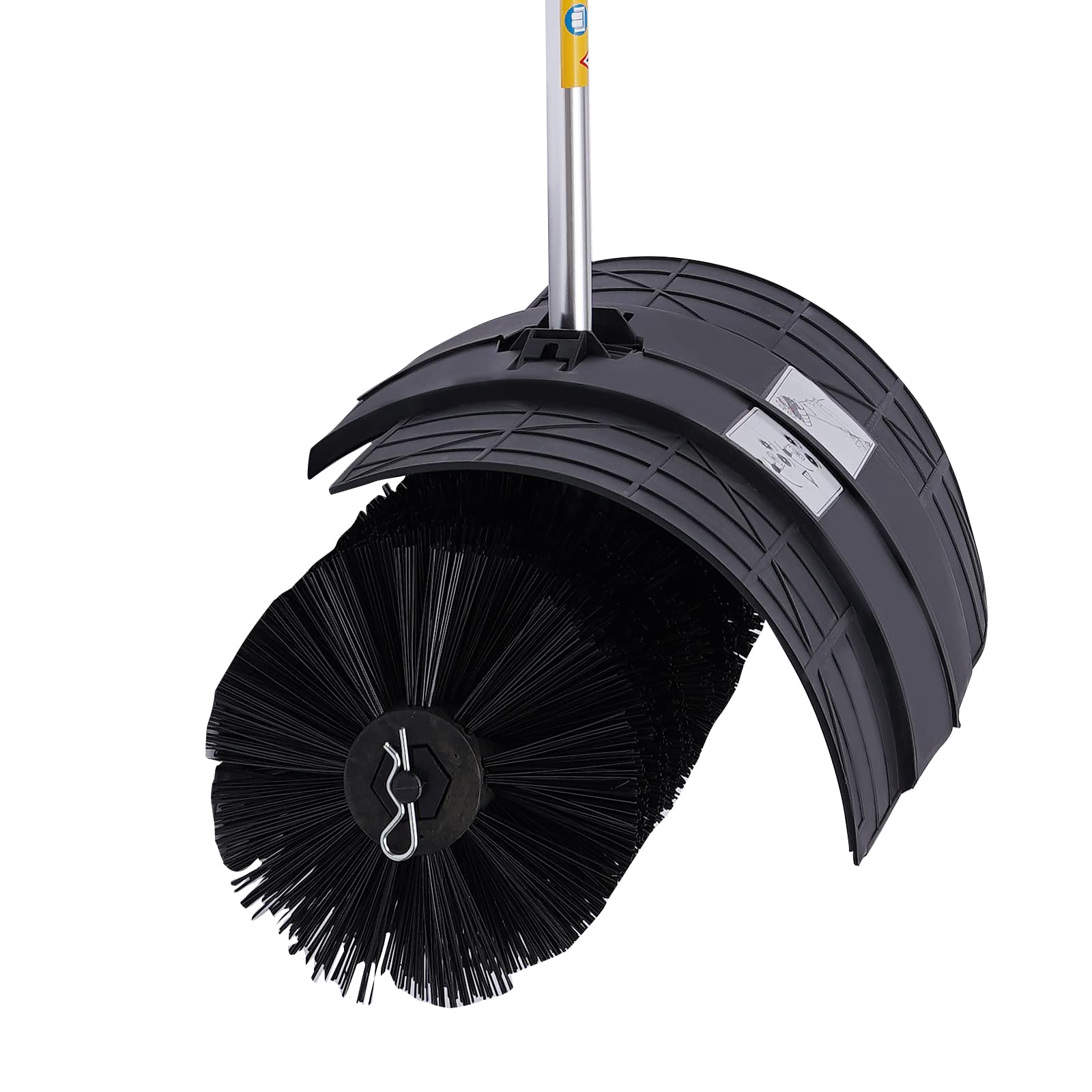 52cc Gas Powered Walk Behind Sweeper - 2.3HP Outdoor Power Broom for Driveways, Turf & Artificial Grass - Heavy Duty Lawn Cleaning Machine (US Stock) - Perfect for Residential Yards, Commercial Properties & Landscaping Maintenance