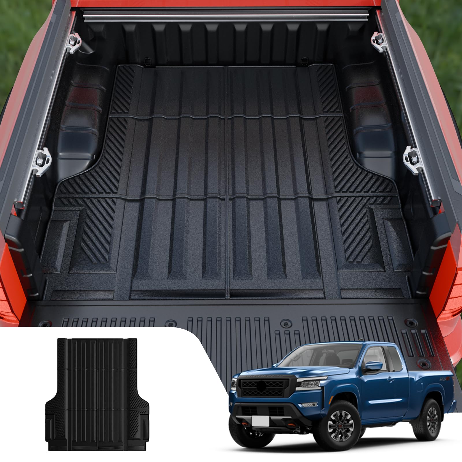 2022-2025 Nissan Frontier 5Ft Truck Bed Mat - Heavy Duty All Weather Bed Liner Accessories | Durable Non-Slip Protection for Cargo, Tools & Equipment | Perfect for Work, Camping & Off-Road Adventures