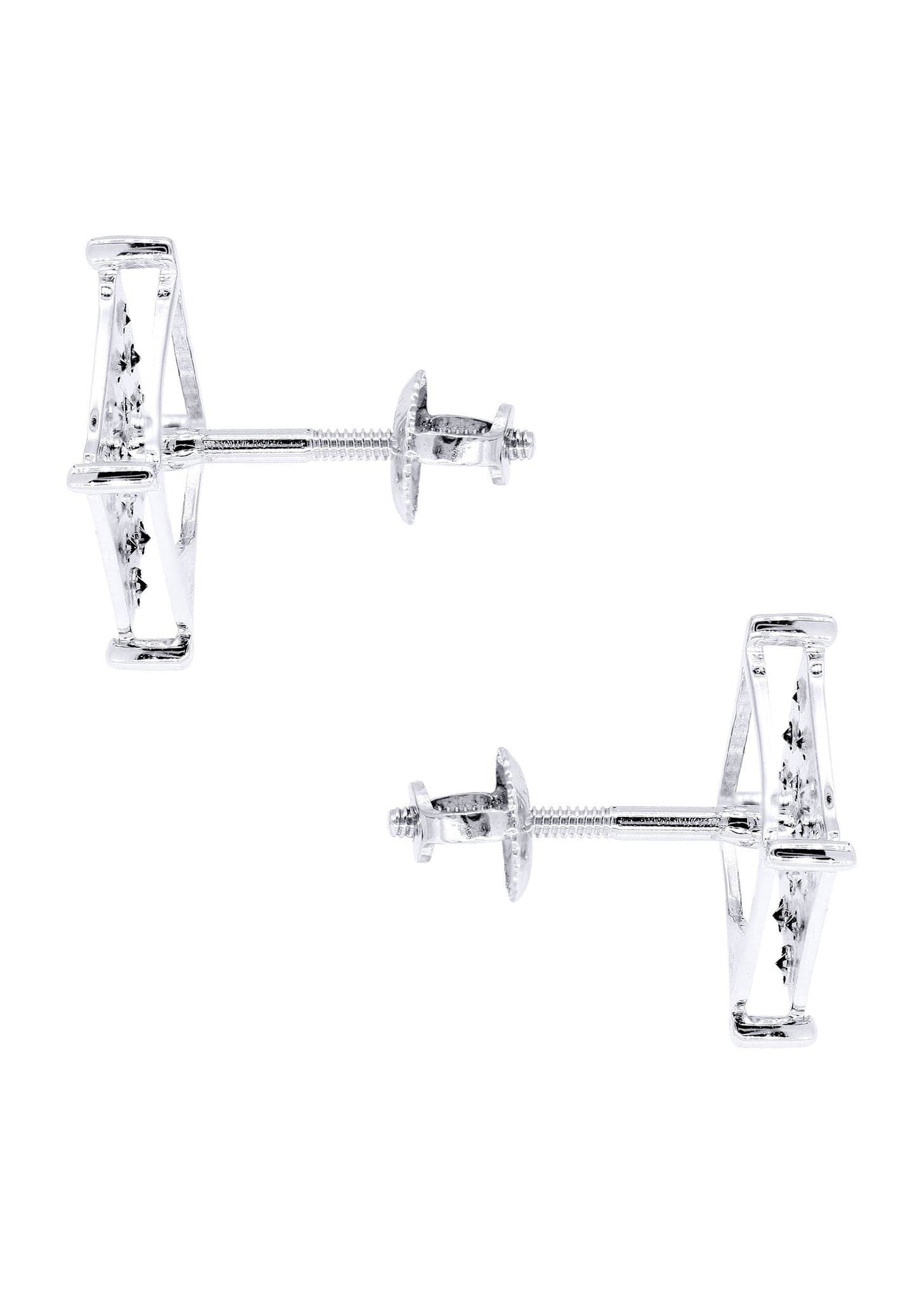 0.31 Carat Diamond Earrings for Men in 14K White Gold | Hypoallergenic Studs for Everyday Wear & Special Occasions