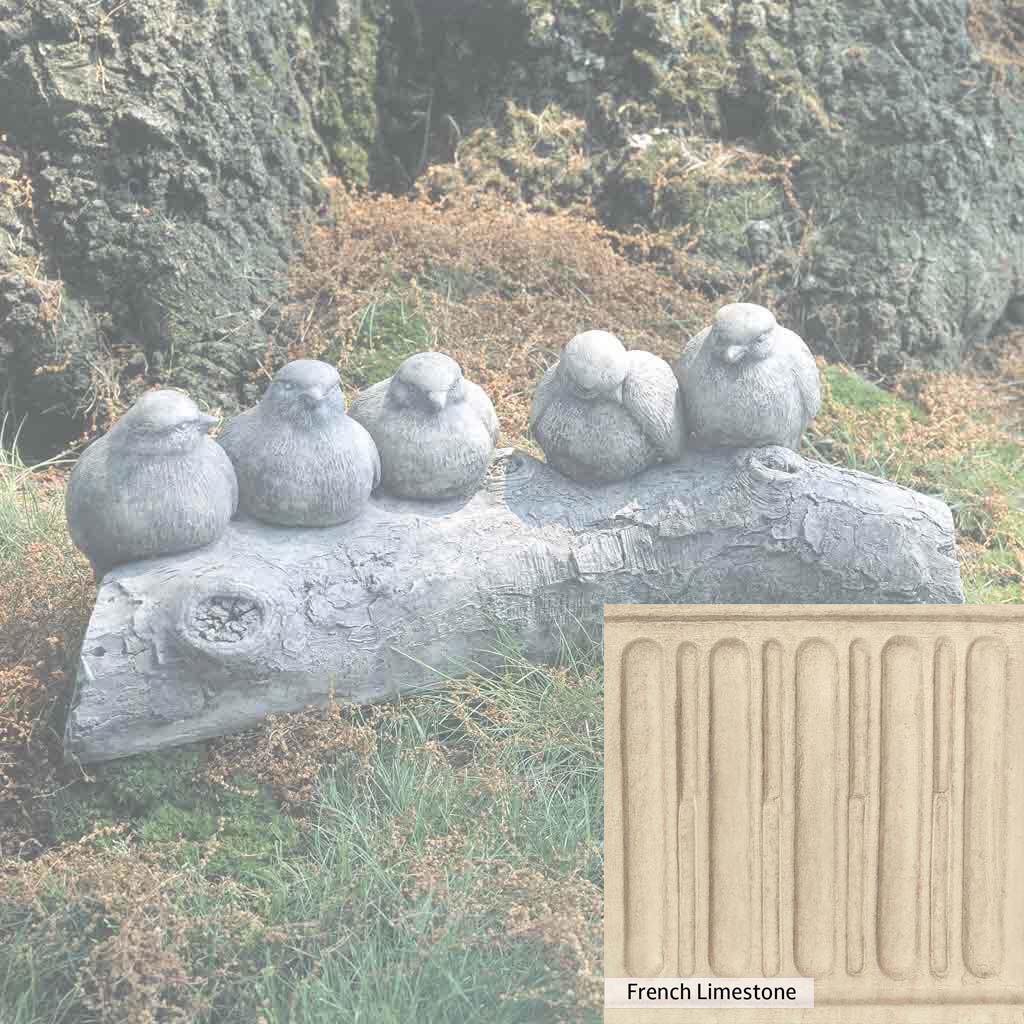 Campania International Birds on a Log Garden Statue - Handcrafted Outdoor Decor for Patio, Yard & Garden - Perfect for Bird Lovers & Nature-Inspired Landscaping