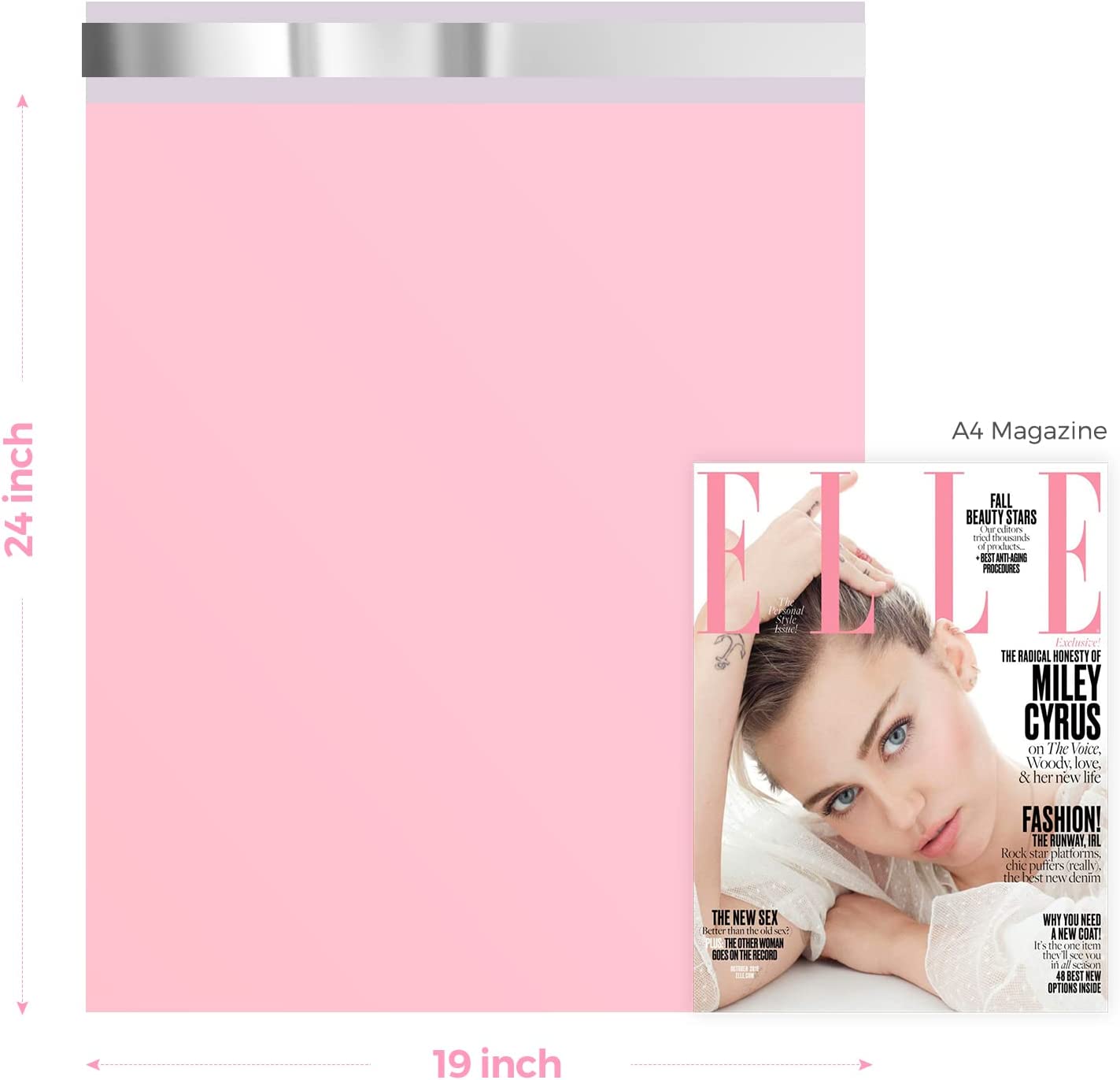 19x24 Inch Poly Mailer Envelope Shipping Bags - Waterproof & Tear-Resistant Mailing Pouches for Ecommerce | Sakura Pink | Perfect for Clothing, Jewelry & Small Business Shipments