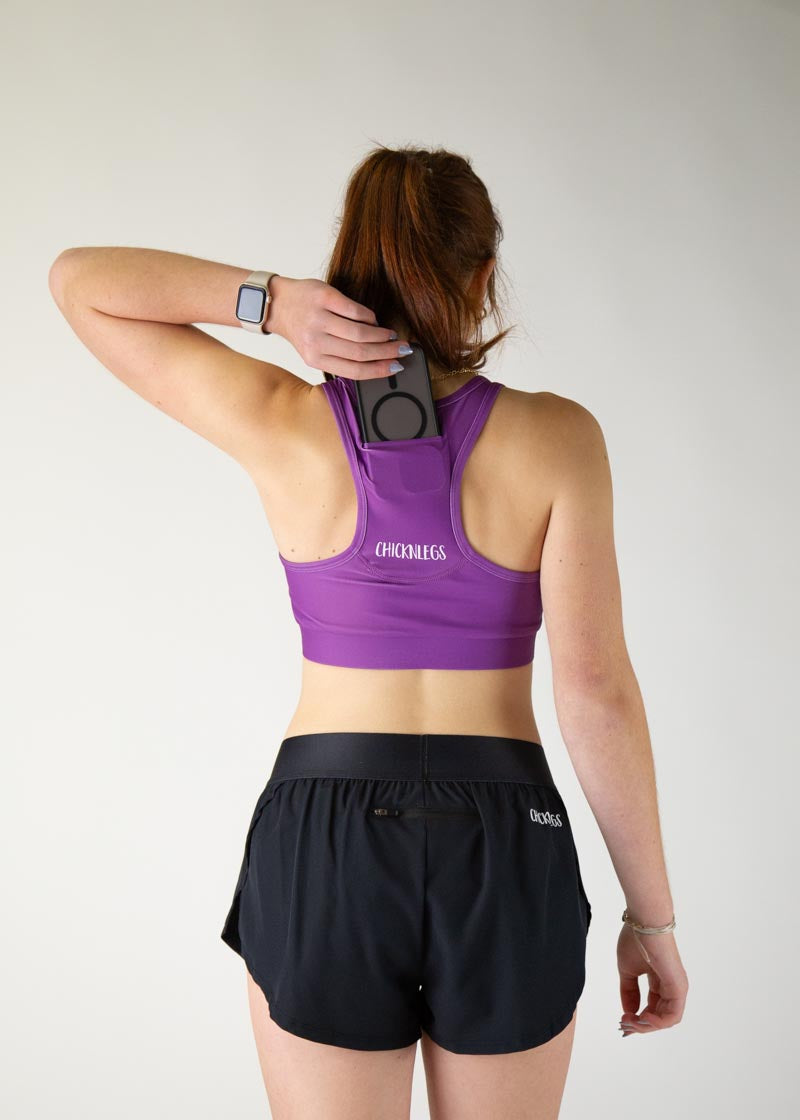 Deep Purple OG Sports Bra for Women - High Support Workout Top for Running, Yoga & Gym - Breathable & Comfortable Activewear