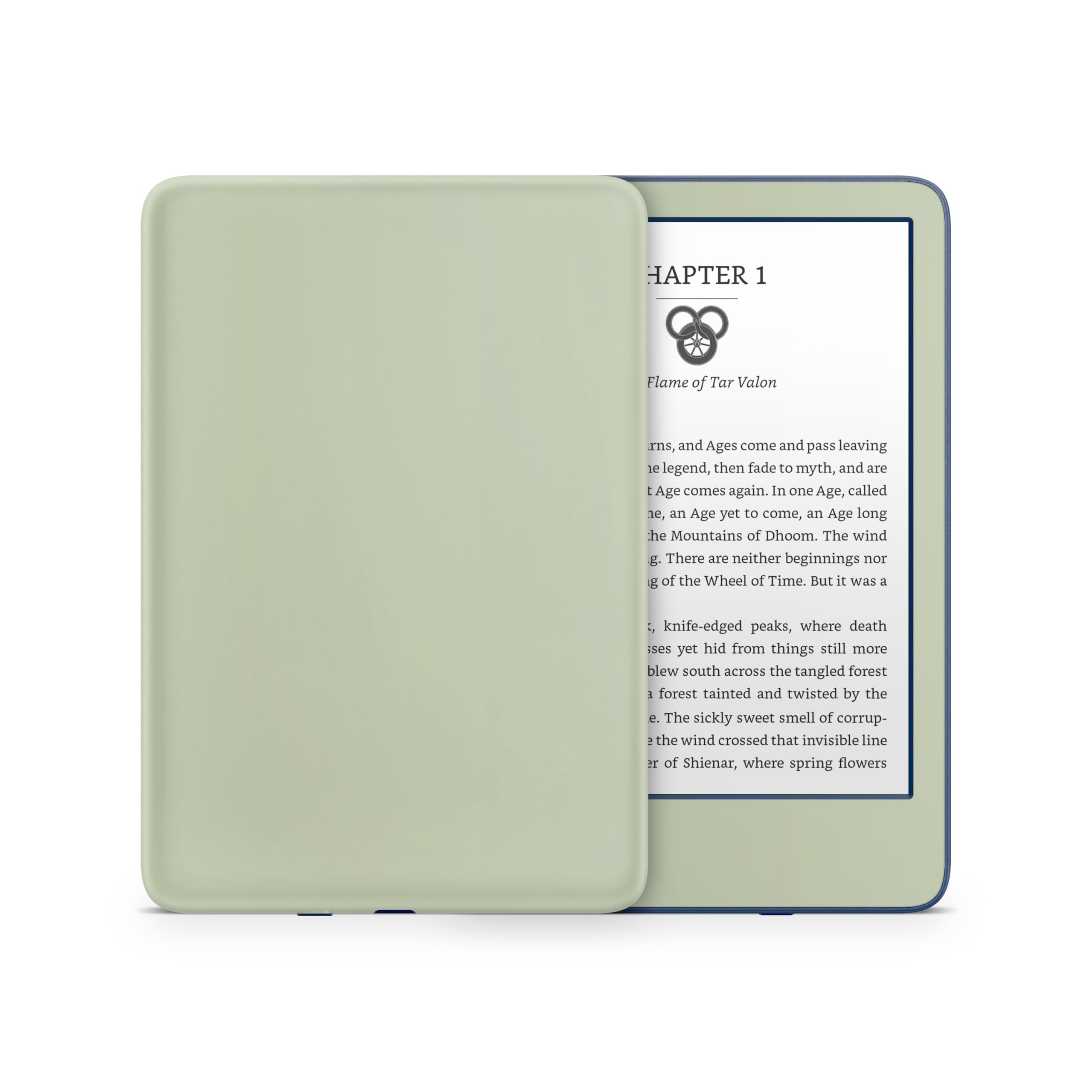 Premium 3M Vinyl Full Wrap Skin for Kindle (11th Gen, 2022) - Light Green Minimalist Decal Cover | Durable Protective Sticker for Reading, Travel & Daily Use