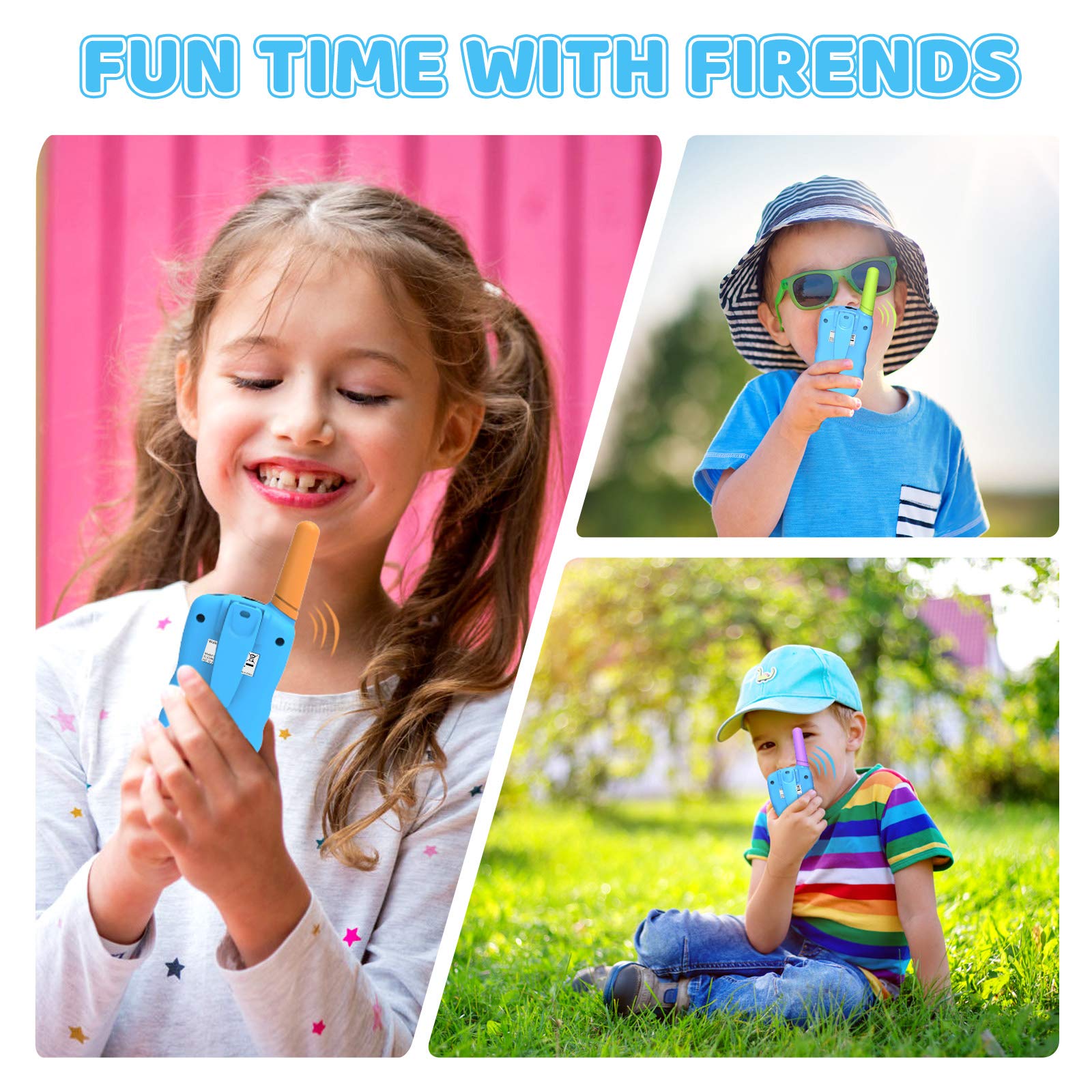 Selieve 3 Pack Walkie Talkies for Kids Ages 4-12 - 3KM Range, 22 Channels, 2-Way Radios - STEM Educational Toys for Boys & Girls - Perfect for Outdoor Adventures, Indoor Play & Birthday Gifts