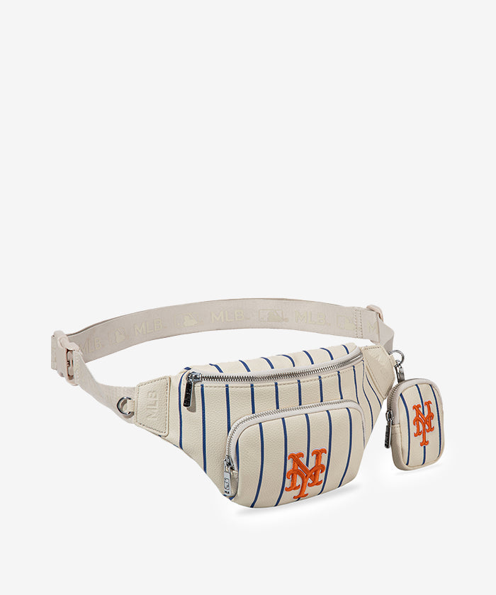 MLB New York Mets Official Logo Fanny Pack Waist Bag - Perfect for Baseball Games, Concerts & Outdoor Activities