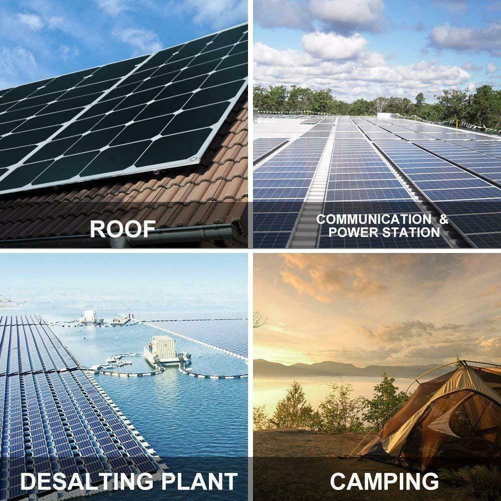 720W 12V/24V Solar Panel Kit - 6pcs 120W Monocrystalline Panels with 60A PWM Charge Controller | Complete Off-Grid Power Solution for RV, Boat, Cabin & Home Use