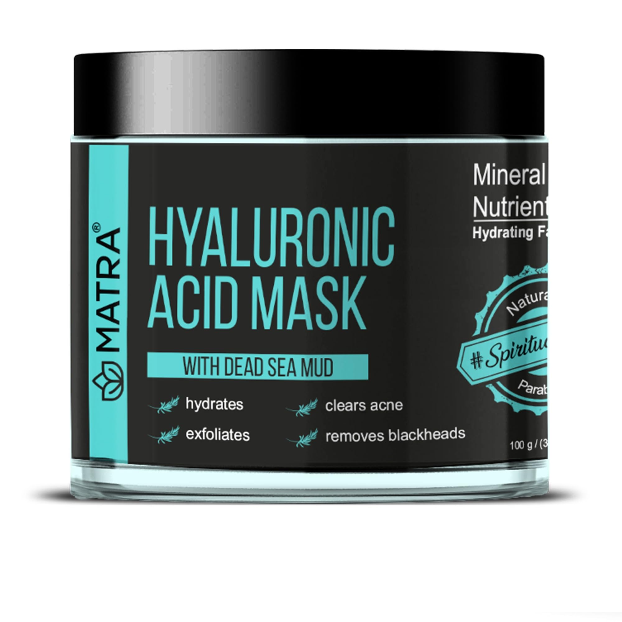 Hyaluronic Acid Face Mask for Acne & Blackheads – Dead Sea Mud Infused – Exfoliating & Cleansing Facial Treatment – Reduce Breakouts & Pores – Perfect for Spa Nights & Skincare Routines