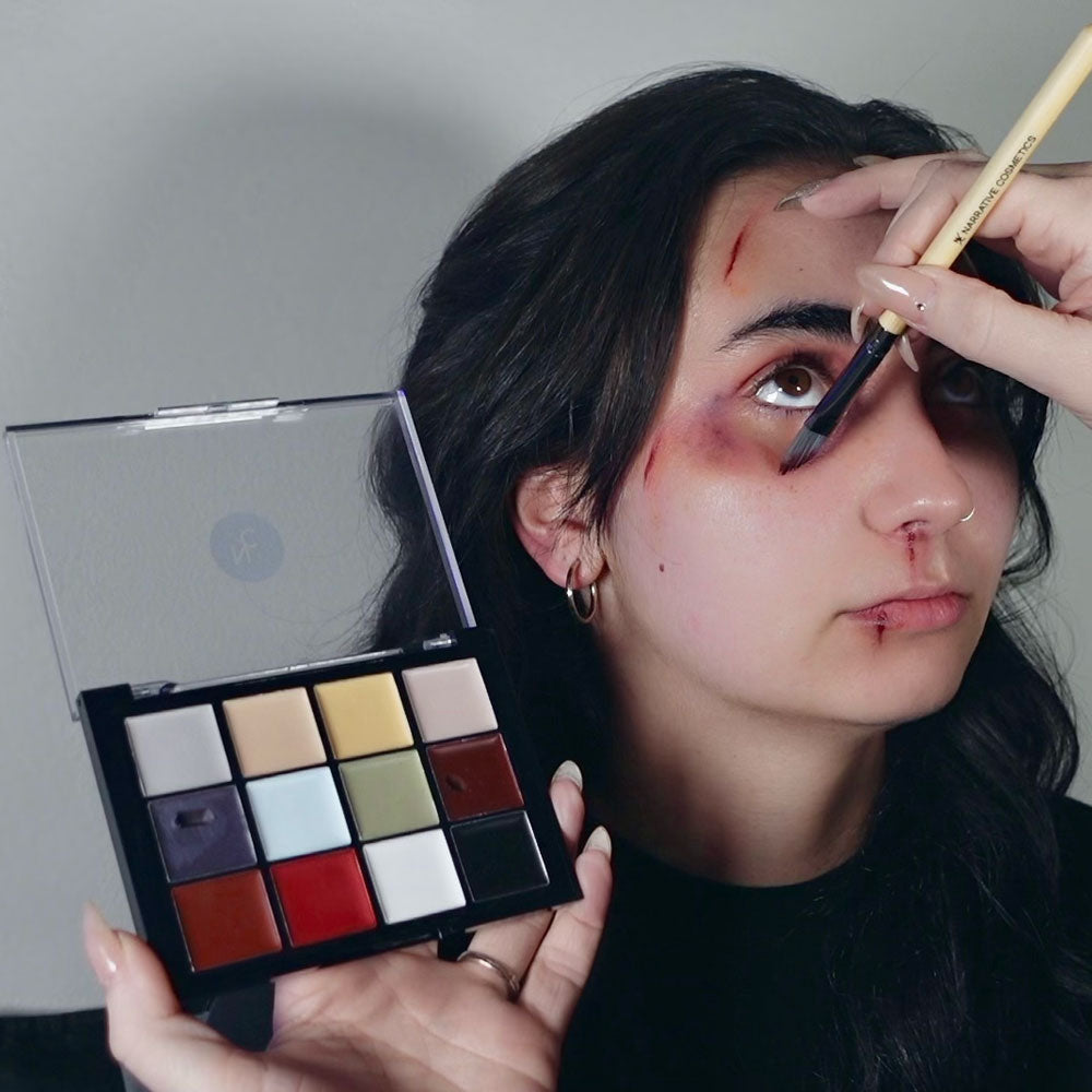 Professional Quick-Drying Death FX Cream Makeup Palette - Halloween, Cosplay & Special Effects Makeup Kit for Theater & Film